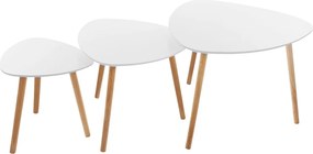 Βοηθητικά Τραπεζάκια (Σετ 3τμχ) A-S Mileo White 157052A