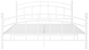 vidaXL Πλαίσιο Κρεβατιού Λευκό 140 x 200 εκ. Μεταλλικό