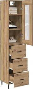 vidaXL Highboard Artisan Oak 34,5 x 34 x 180 εκ. Επεξεργασμένο ξύλο