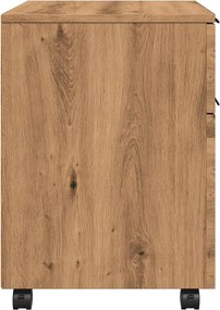Κινητό ντουλάπι αρχείων vidaXL με τροχούς Artisan Oak