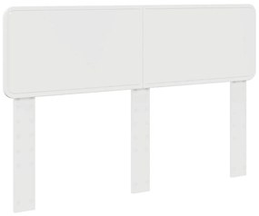 vidaXL Κεφαλάρι με κεφαλάρι Λαμπερό Λευκό 150 cm Επεξεργασμένο ξύλο