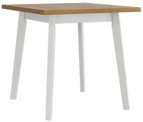 Τραπέζι Victorville 303, Άσπρο, Grandson δρυς, 75x80x80cm, 14 kg, Πλαστικοποιημένη μοριοσανίδα, Ξύλο, Μερικώς συναρμολογημένο, Ξύλο: Οξιά | Epipla1.gr