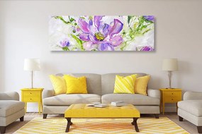 Εικόνα ζωγραφισμένα λουλούδια σε καλοκαιρινό σχέδιο - 120x40