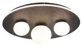 Πλαφονίερα Οροφής LED 30W 3CCT 3XG9 Μαύρο Αλουμίνιο 6089-BL Inlight-6089-BL-Μαύρο 6089-BL