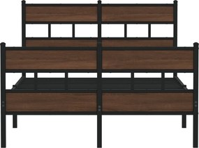 vidaXL Σκελετός Κρεβατιού Χωρίς Στρώμα με Κεφαλάρι και Ποδαρικό