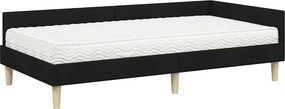 vidaXL Κρεβάτι γωνίας με στρώμα με στρώμα 2 pcs Πράσινο ύφασμα