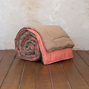 Παπλωματοθήκη Μονή (Σετ 160x240) 2 Όψεων Nima Bed Linen Abalone AW2022 Μπεζ,Κοραλί