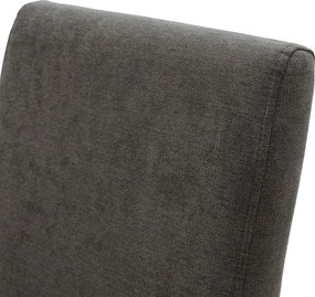 Καρέκλα Ditta pakoworld ανθρακί ύφασμα - πόδια ξύλο μασίφ wenge