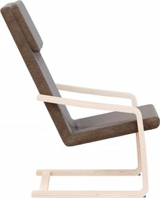 vidaXL Πολυθρόνα Relax Σκούρο Καφέ Υφασμάτινη