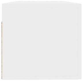 Ντουλάπι Γυαλιστερό λευκό100x36,5x35 εκ. από Επεξεργασμένο Ξύλο - Λευκό