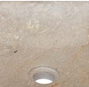 vidaXL Νιπτήρας Γκρι 40 x 40 x 10 εκ. Μαρμάρινος