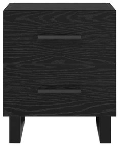 vidaXL Κομοδίνο Μαύρη Οξυά 40 x 35 x 47,5 εκ Επεξεργασμένο ξύλο