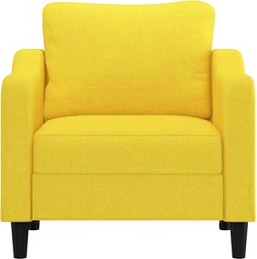 vidaXL Πολυθρόνα Ανοιχτό Κίτρινη 60 εκ. Υφασμάτινη