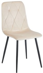 EVA BEIGE VELVET ΥΦΑΣΜΑ ΚΑΡΕΚΛΑ ΜΕΤΑΛΛΙΚΗ