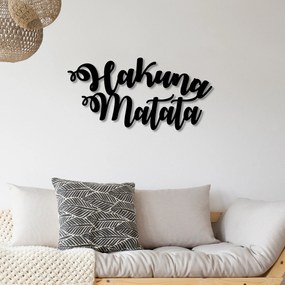 Decorative Metal Wall Accessory Hakuna Matata Black