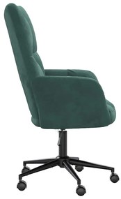 vidaXL Πολυθρόνα Relax Σκούρο Πράσινο Βελούδινη