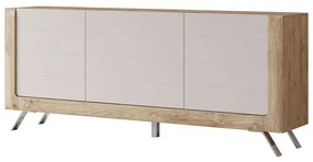 Μπουφές Geisha I 162676649 199x44x81cm Natural-Beige Mdf,Μέταλλο