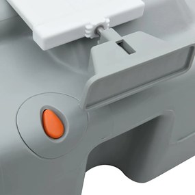 vidaXL Φορητή Τουαλέτα Καμπίνας Γκρι και λευκό 41.5 x 36.5 x 37.5 cm