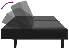 vidaXL Πολυθρόνες Σετ 2 Τεμαχίων Μαύρες Συνθετικό Δέρμα