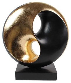 Διακοσμητικό Αντικείμενο Επιτραπέζιο Yin Yang 018330 27x9,5xH30,5cm Gold-Black Polyresin