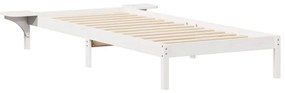 vidaXL Κρεβατοκάμαρα με Πλαϊνά Τραπέζια Λευκό 100 x 210 cm
