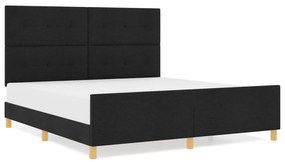 vidaXL Κρεβάτι Μαύρο 180x200 εκ Υφάσμα