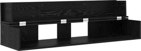 vidaXL Γραφείο Στούντιο Μαύρη Δρυς 130 x 40 x 19,5 εκ.