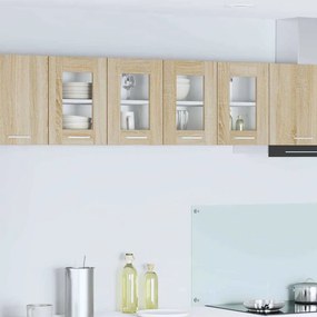 vidaXL Κρεμαστό ντουλάπι 2 pcs Δρύς Sonoma Επεξεργασμένο Ξύλο