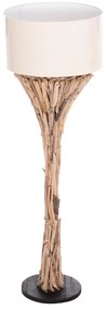 Διακοσμητικό Φωτιστικό Δαπέδου ALTAR C4433 Driftwood Φυσικό - PVC Λευκό Φ45x142Υ εκ. 45x45x142 εκ.