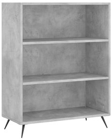 vidaXL Ντουλάπι Γκρι Σκυροδέματος 69,5x34x180 εκ. Επεξεργασμένο Ξύλο