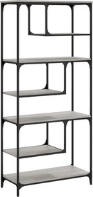 vidaXL Βιβλιοθήκη Γκρι Sonoma 81x36x176 εκ. από Επεξεργ. Ξύλο