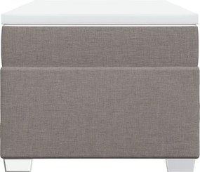 vidaXL Κρεβάτι Boxspring με Στρώμα Taupe 90x190 εκ.Υφασμάτινο