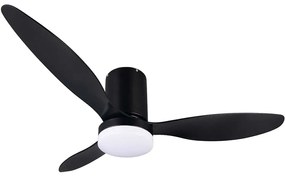 Ανεμιστήρας Οροφής Göteborg R64202132 Με Φως Led Και Τηλεχειριστήριο Φ132x31cm Dim Led 2500lm 20W Black RL Lighting Διάμετρος 132cm
