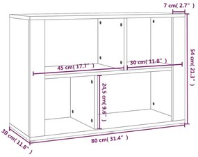 Ντουλάπι Γκρι Sonoma 80x30x54 εκ. από Επεξεργασμένο Ξύλο - Γκρι