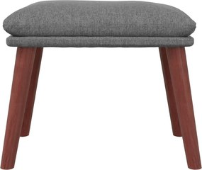 vidaXL Πολυθρόνα Relax Ανοιχτό Γκρι Υφασμάτινη με Υποπόδιο