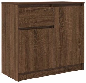 Συρταριέρα με Συρτάρια καφέ δρυς 71x35x65 εκ. Επεξ. Ξύλο - Καφέ