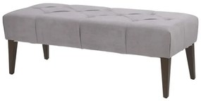 Artekko Bench Ταμπουρέ Ύφασμα Ξύλο Γκρι Καφέ (122x47x43)cm