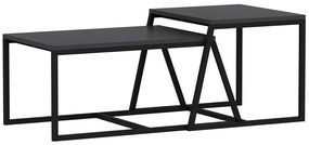 Ζιγκόν Minimal (Σετ 2Τμχ) 382NRC1203 75x50x38/55x57x45cm Anthracite-Black