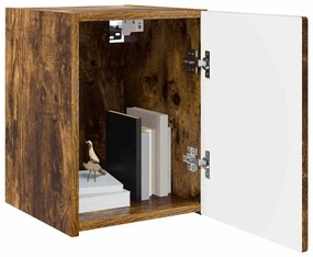 vidaXL Ντουλάπι Τηλεόρασης Τοίχου 2 pcs Καπνιστό Δρύς 30 x 31 x 40 εκ.