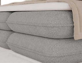 Επενδυμένο κρεβάτι Tario-Γκρι-140 x 200