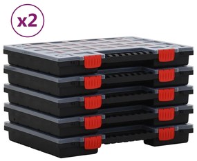 vidaXL Κουτιά Ταξινόμησης 10 τεμ. 40 x 30 x 5 εκ. από Πολυπροπυλένιο