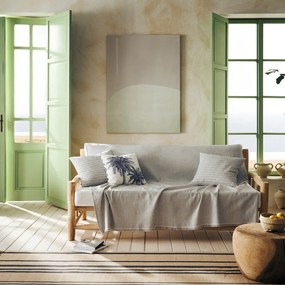 Ριχτάρι Keira 358/15 Opal Grey Gofis Home Τριθέσιο 180x310cm Βαμβάκι-Πολυέστερ