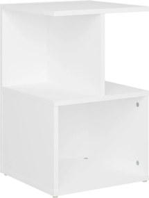 vidaXL Κομοδίνο Λευκό 35 x 35 x 55 εκ. από Επεξ. Ξύλο