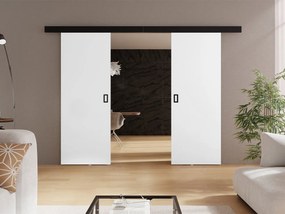 Συρόμενες πόρτες Dover 199, 38 kg, Άσπρο, Πλαστικοποιημένη μοριοσανίδα, Αλουμίνιο | Epipla1.gr
