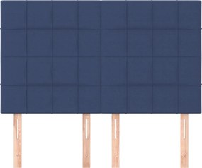 vidaXL Κεφαλάρι Μπλε 144x5x118/128 εκ. Ύφασμα