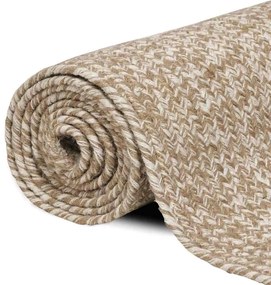 vidaXL Χαλιά χώρου Ορθογώνιος Φυσικό και Λευκό 80 x 150 cm