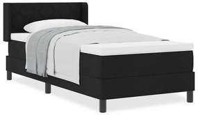 vidaXL Κρεβάτι box spring με στρώμα με στρώμα Μαύρο 100 x 200 cm