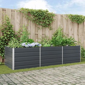 vidaXL Γλάστρα Ανθρακί 290 x 100 x 75 εκ Επικαλυμμένος Χάλυβας
