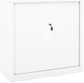 vidaXL Ντουλάπι με Συρόμενη Πόρτα Λευκό 90 x 40 x 90 εκ. Ατσάλινο