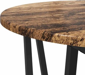 vidaXL Σετ βοηθητικά τραπεζάκια 2 pcs Παλιό ξύλο και μαύρο